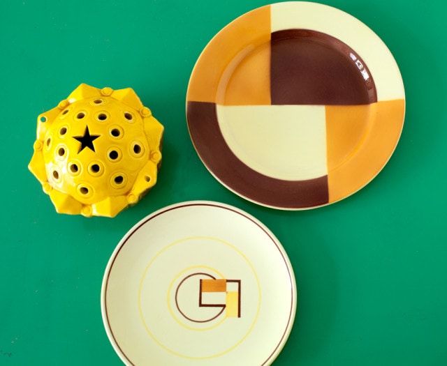 Glenn Gissler - Blog - 2014 - Christopher Dresser - Flower Frog and Moderne Plates - 640x525