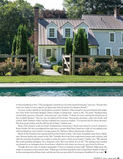 The original structure from the nineteenth century is married to the relatively new back addition by the raised-ridge copper roof we specified to reinforce the character of this historic home. On the axis from the home’s back porch, a stone pathway and mature arborvitae lead to a new ‘paddock-style’ enclosure for the pool, recalling the client’s rural Kentucky heritage.